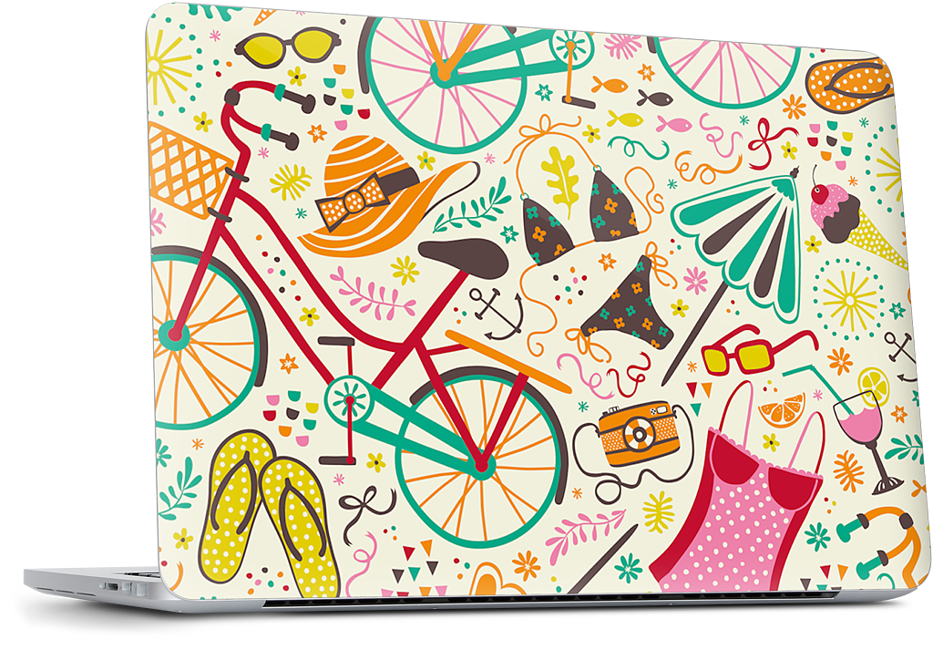 Seaside Cycle MacBook Skin