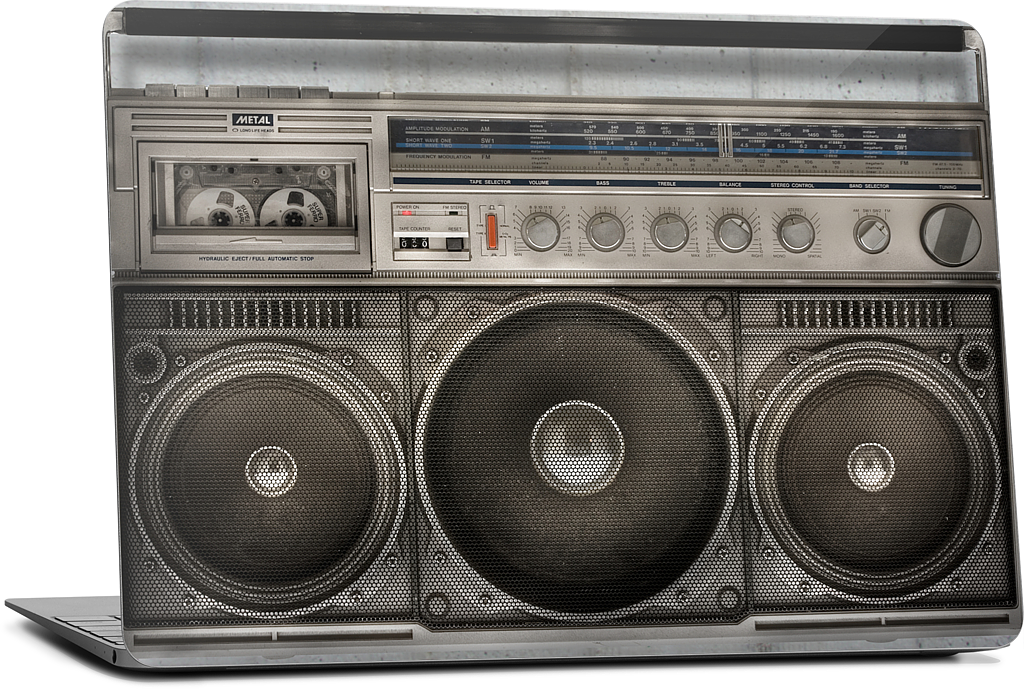 Boombox MacBook Skin