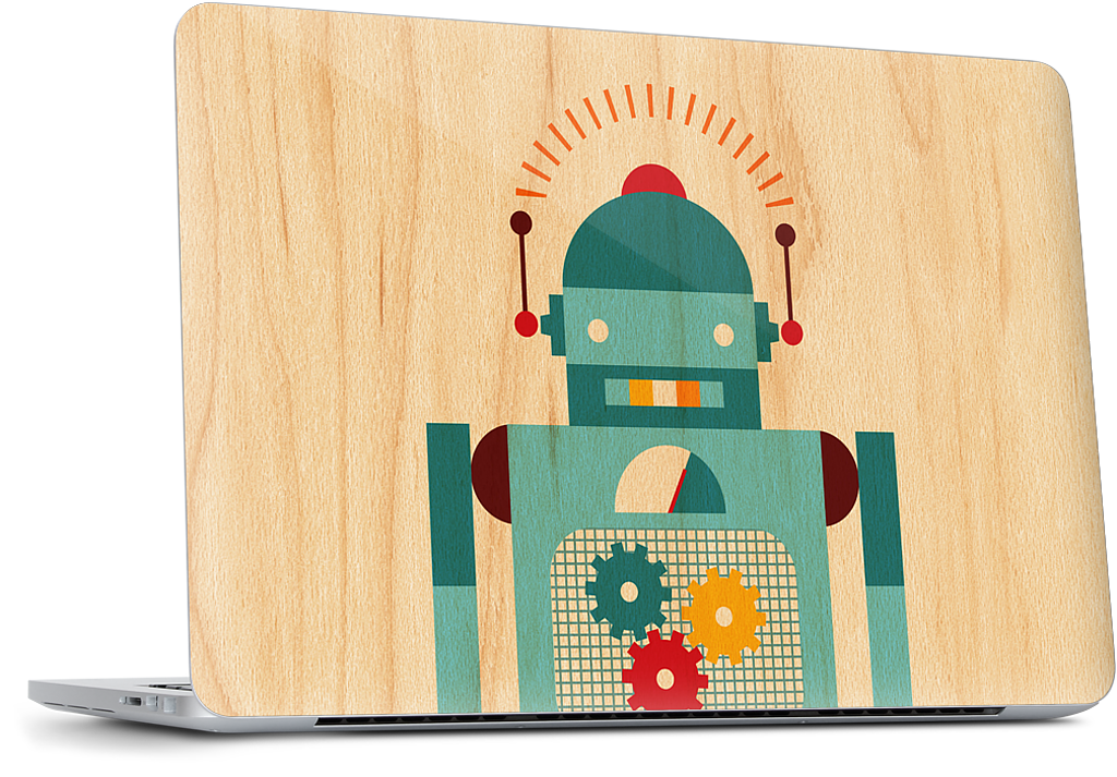 Blue Robot Dell Laptop Skin