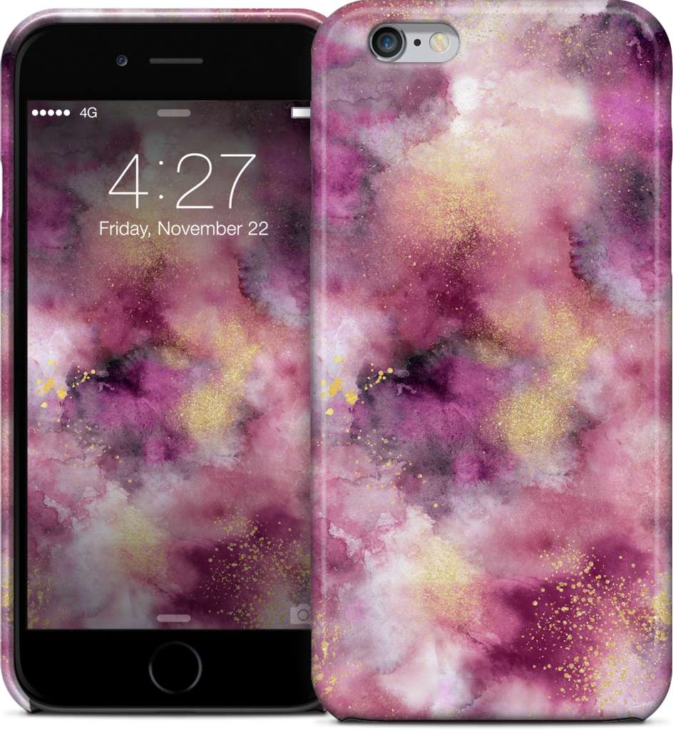 Watercolor Marble Pink Gold iPhone Case