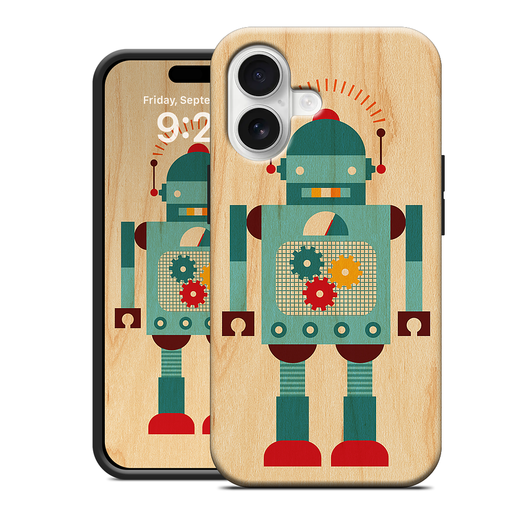 Blue Robot iPhone Case