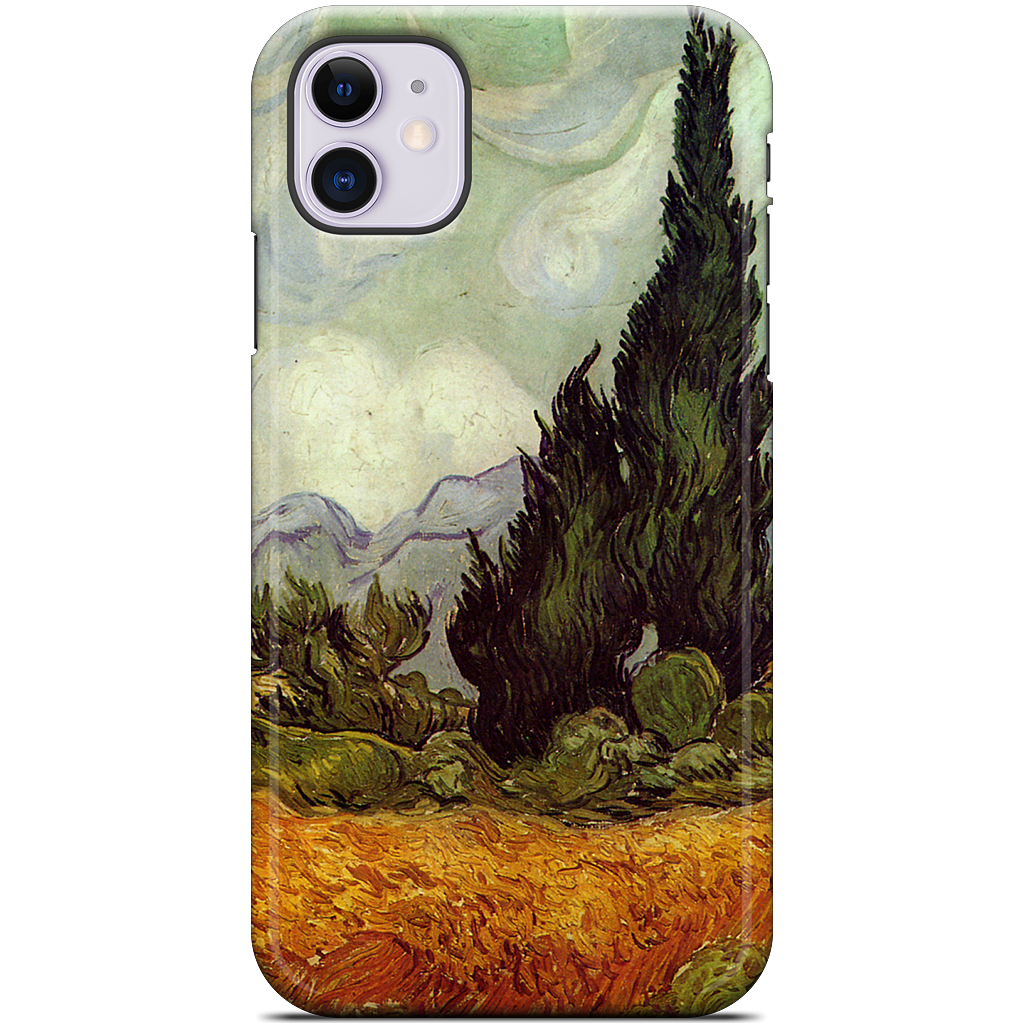 A Wheatfield with Cypresses iPhone Case