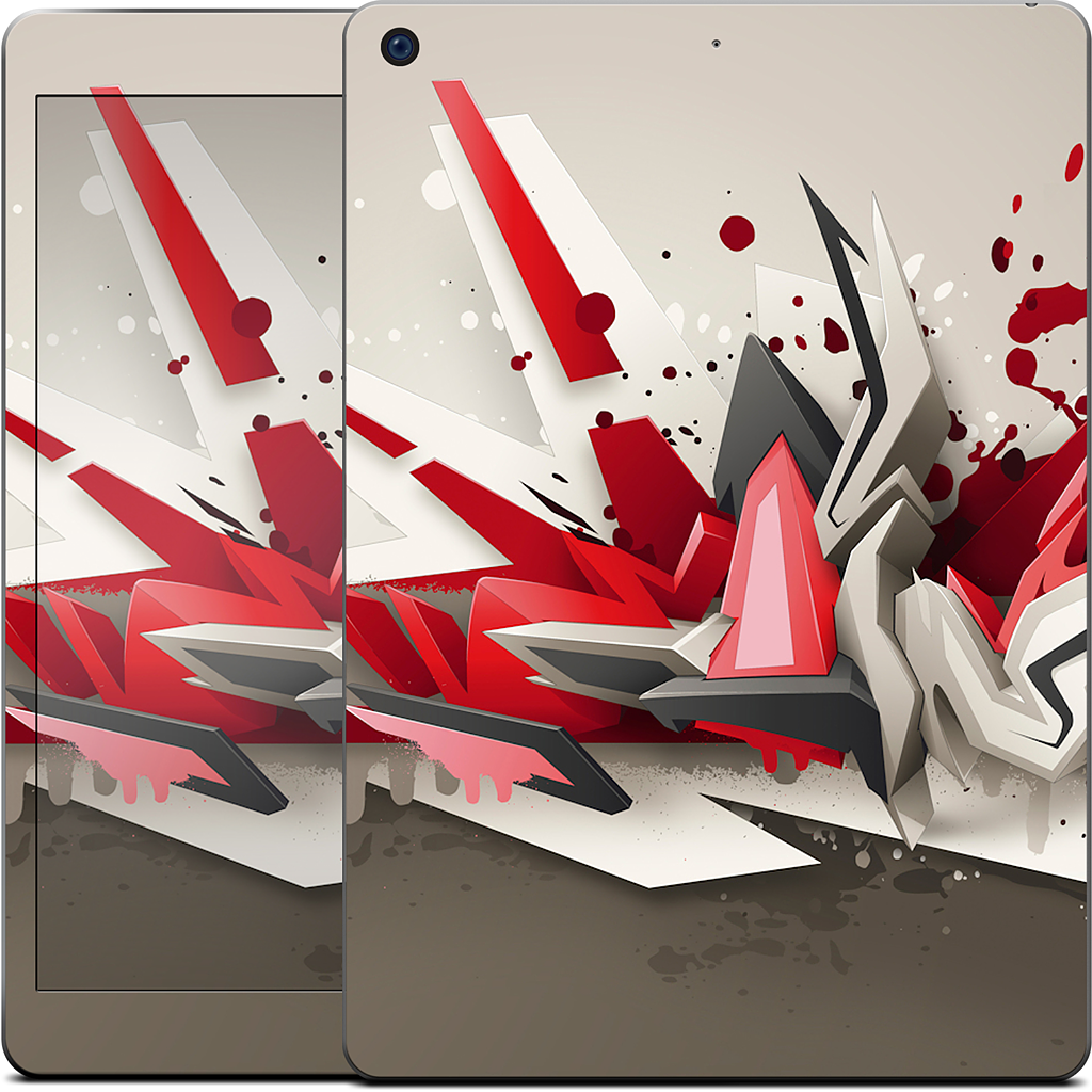 Red Metal iPad Skin