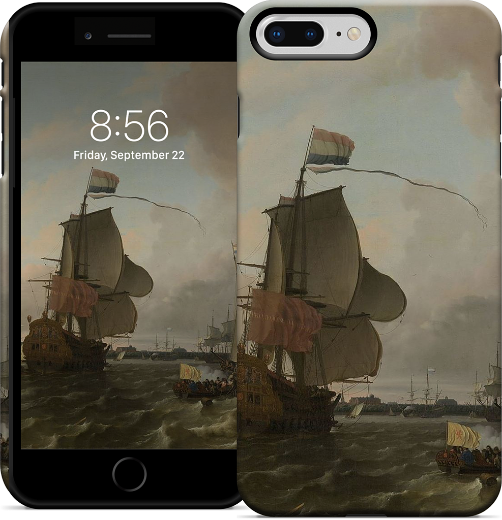 The Warship Brielle on the Maas Rotterdam iPhone Case