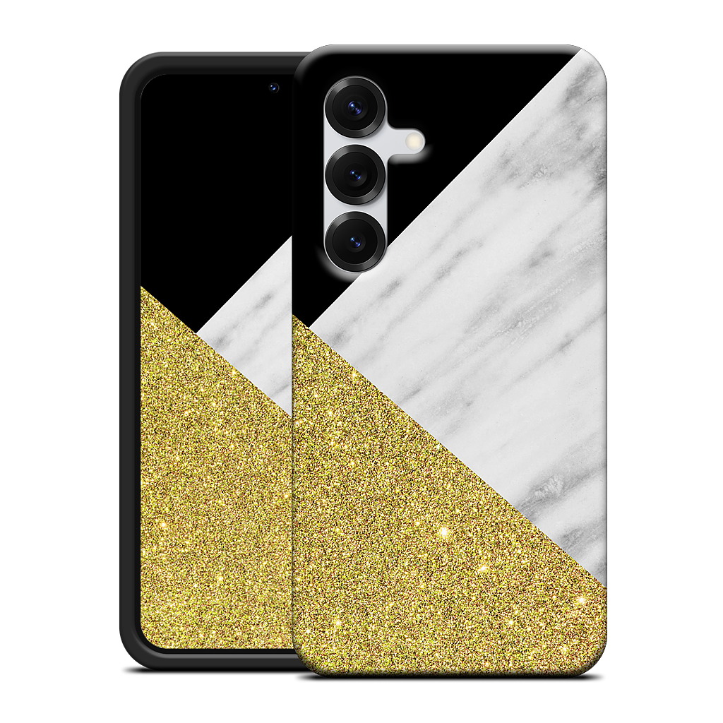 Gold and Real Italian Marble Collage Samsung Case