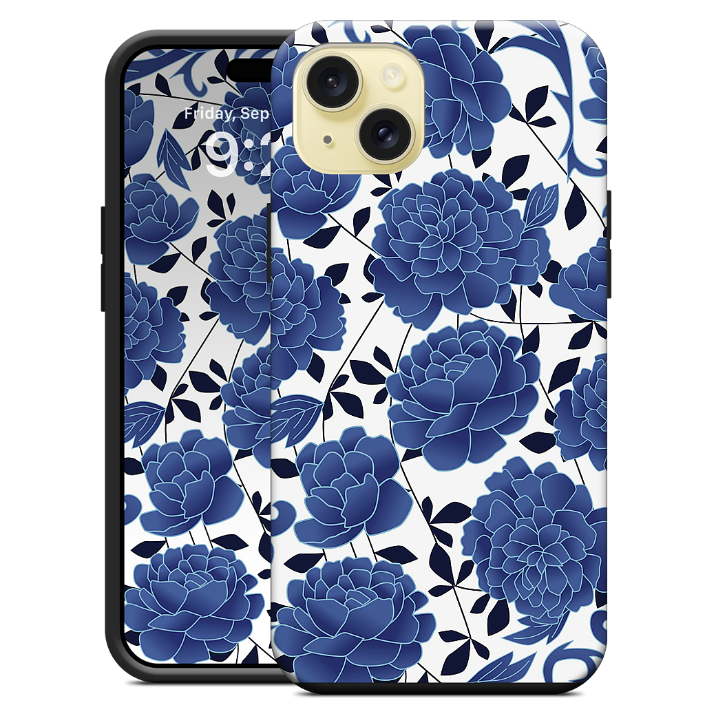 Blue flowers iPhone Case