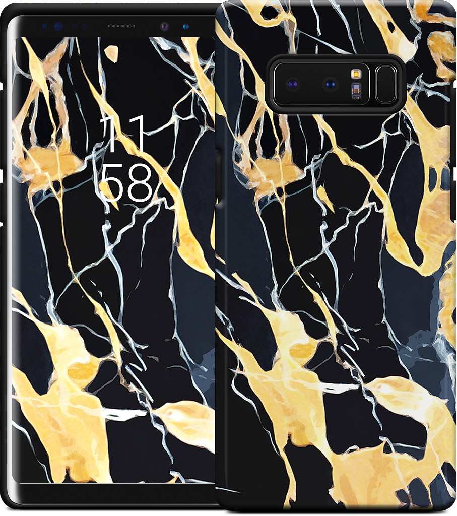 Black Marble Samsung Case