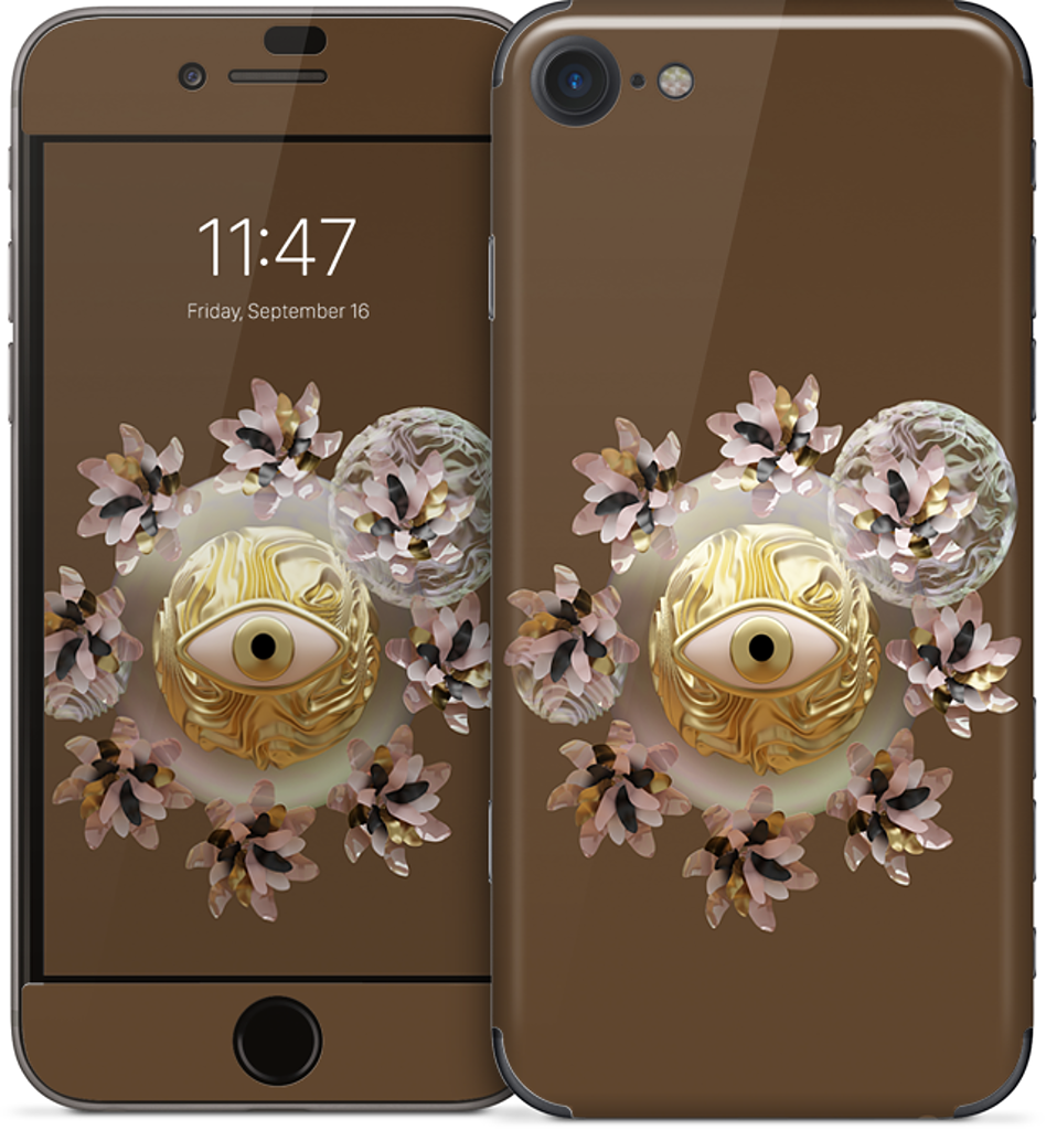 Golden Flowers iPhone Skin