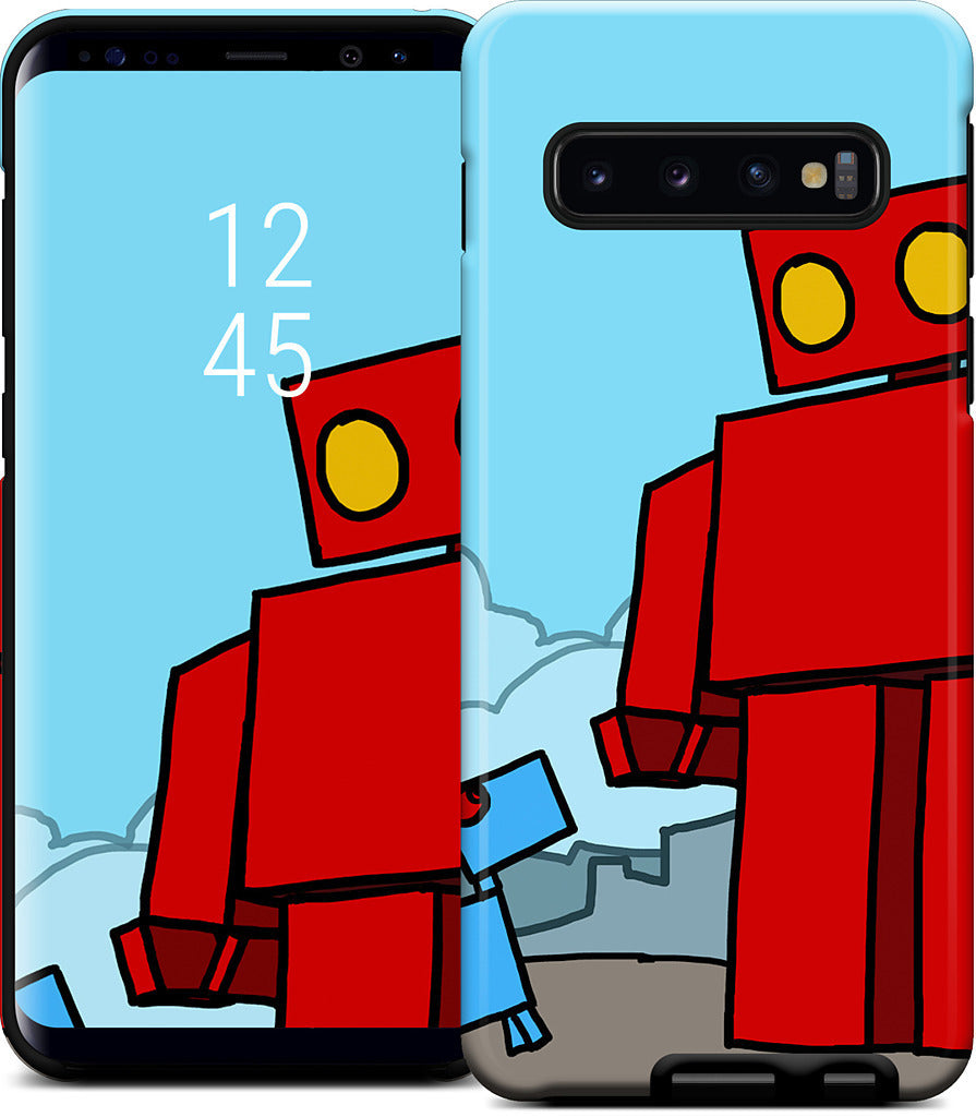 Red Robot Leaving The City Samsung Case