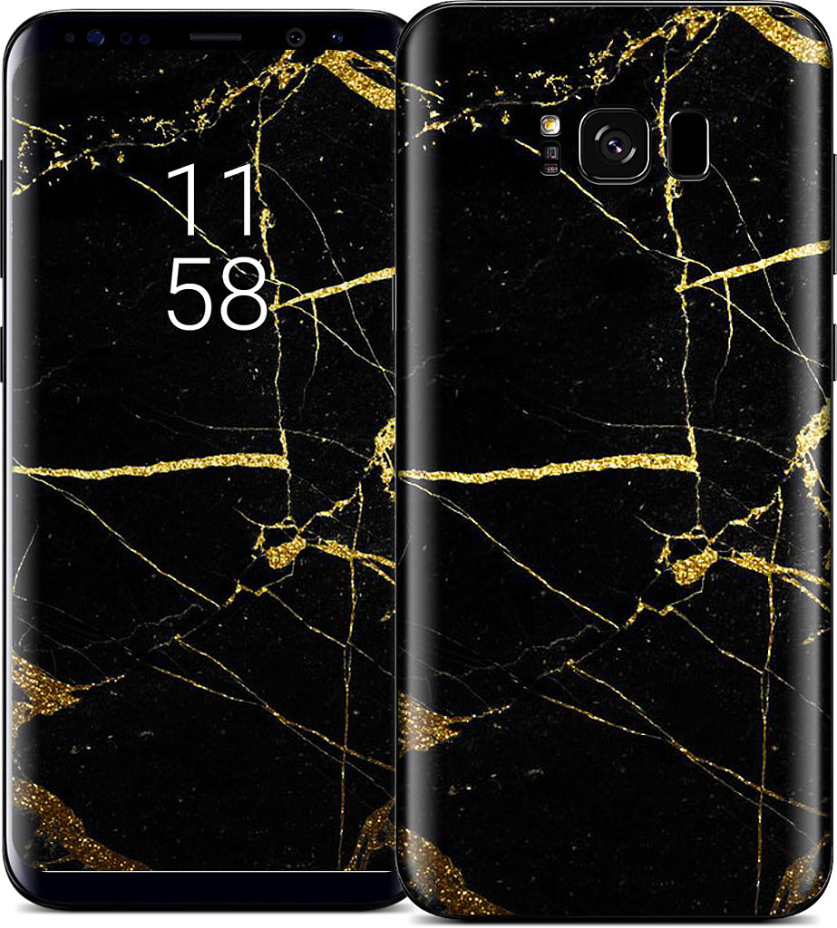 Black and Gold Marble Samsung Skin