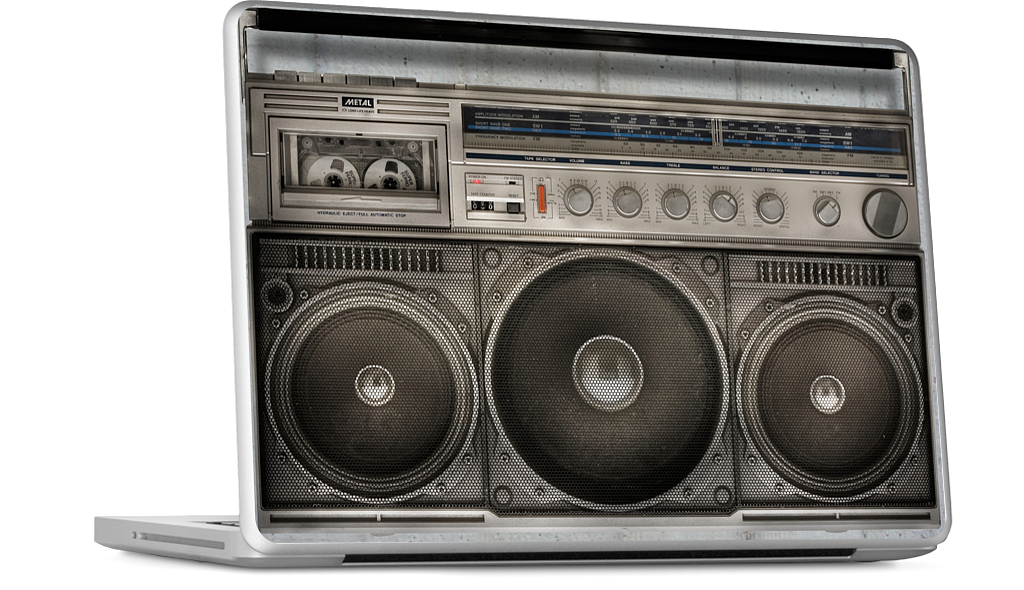 Boombox MacBook Skin