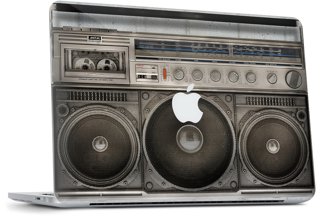 Boombox MacBook Skin