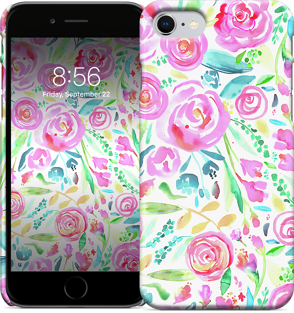 Sweet Floral Roses Pastel Bouquet iPhone Case