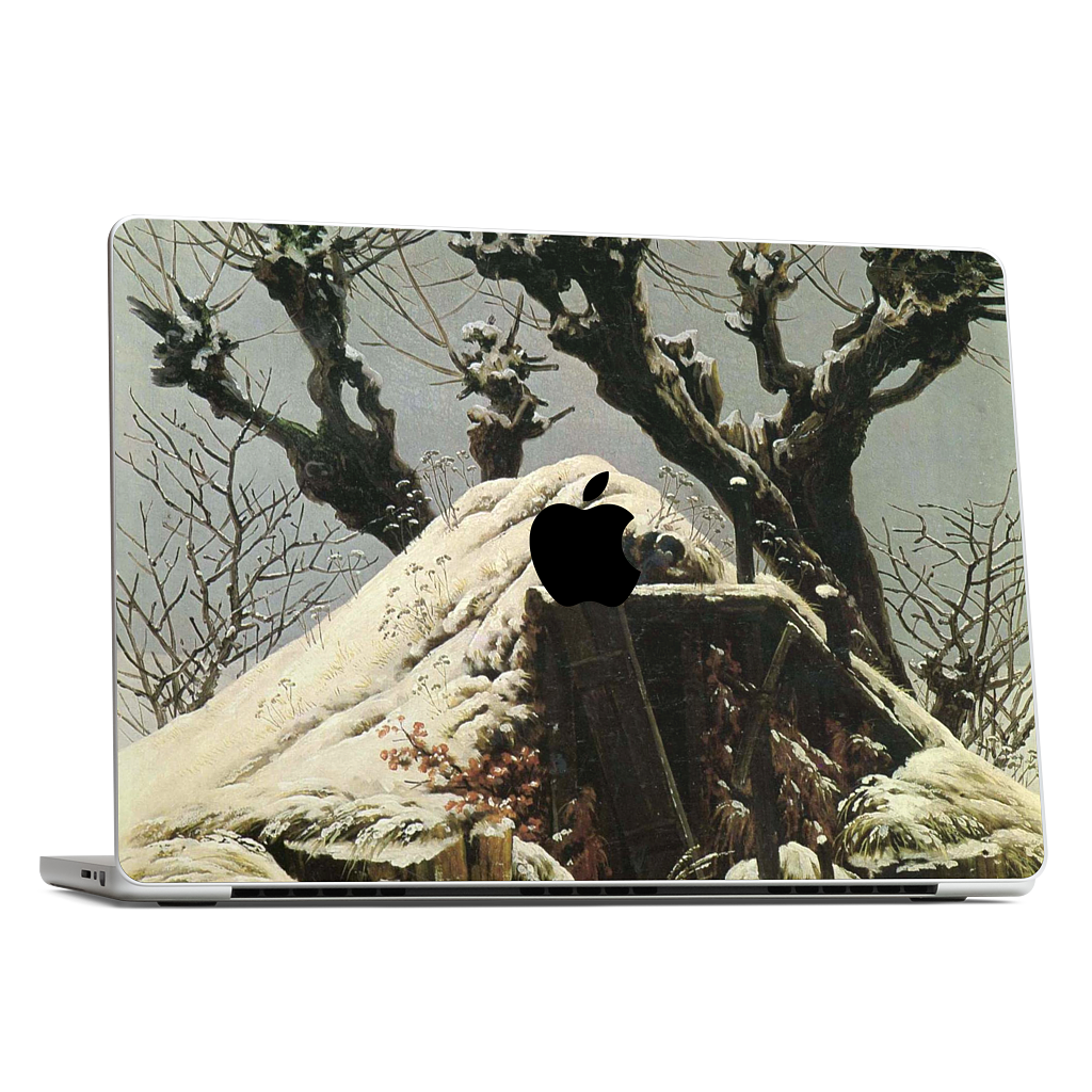 Snowy Cottage MacBook Skin