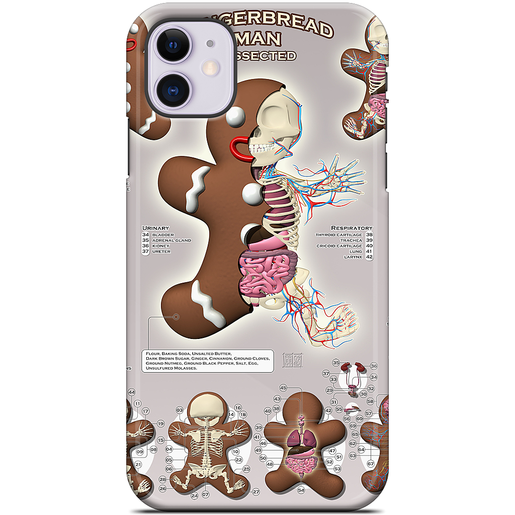 Gingerbread Man Dissected iPhone Case