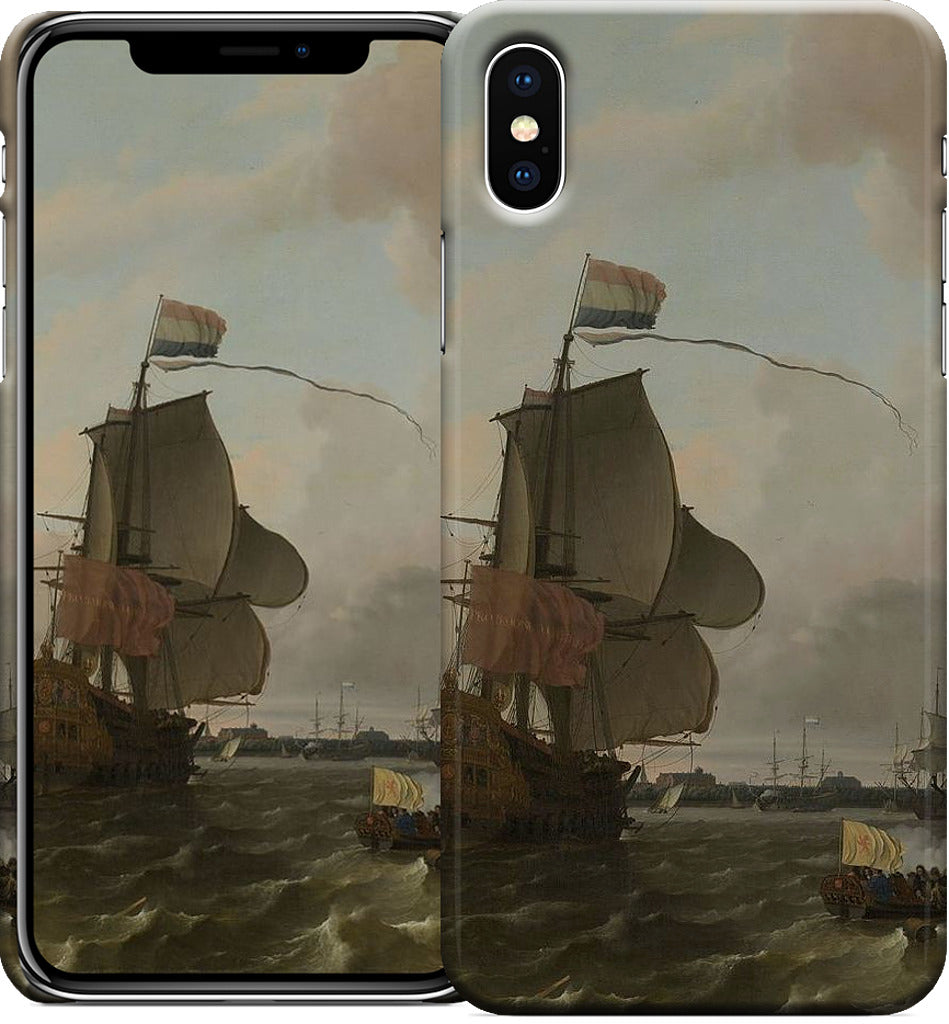 The Warship Brielle on the Maas Rotterdam iPhone Case