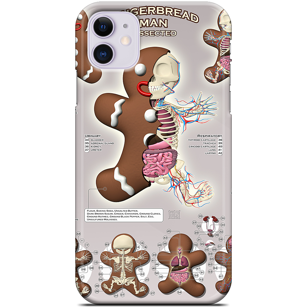 Gingerbread Man Dissected iPhone Case