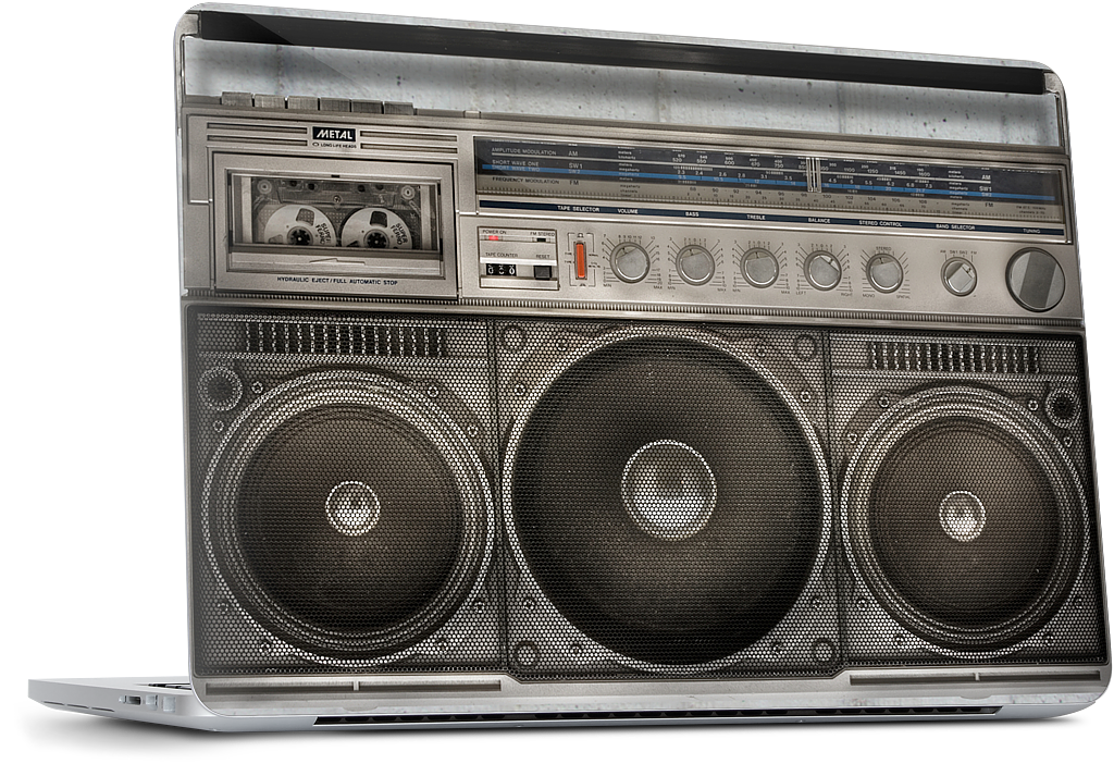 Boombox MacBook Skin