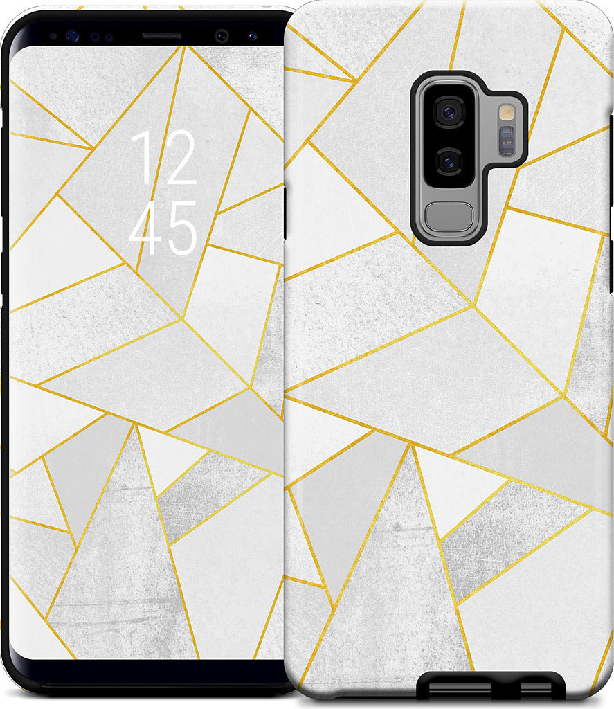 White Stone / Golden Lines Samsung Case