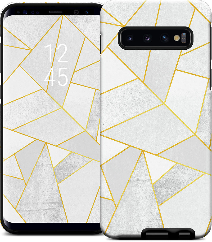 White Stone / Golden Lines Samsung Case