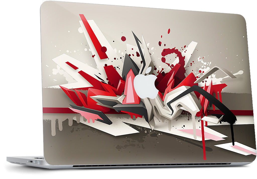 Red Metal MacBook Skin