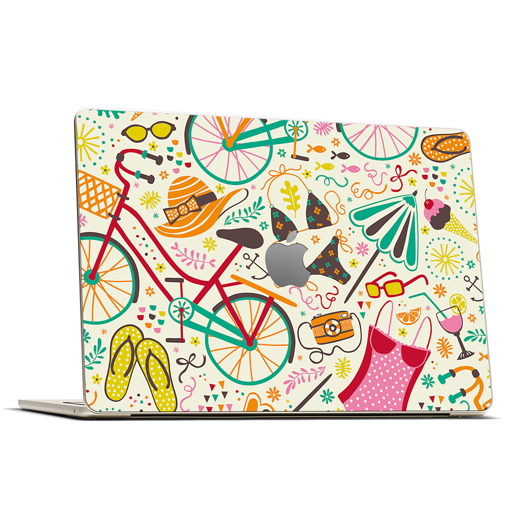 Seaside Cycle MacBook Skin