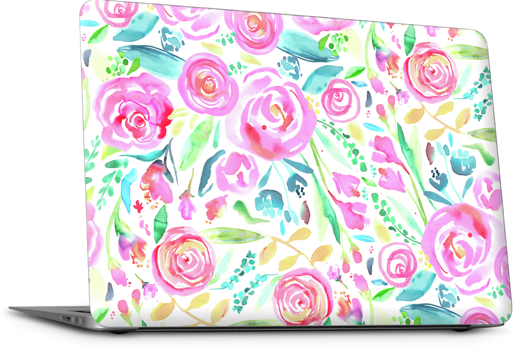 Sweet Floral Roses Pastel Bouquet MacBook Skin