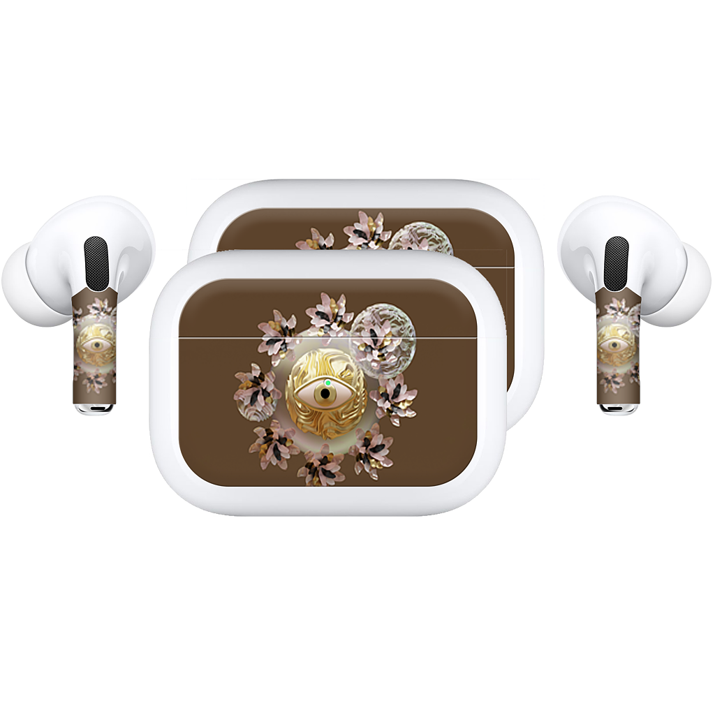 Golden Flowers AirPods