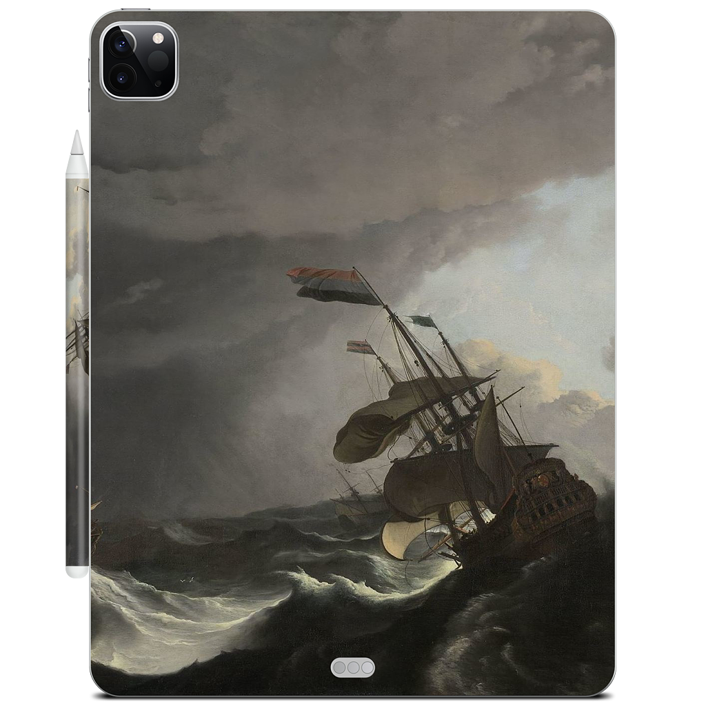 Warships During a Storm iPad Skin