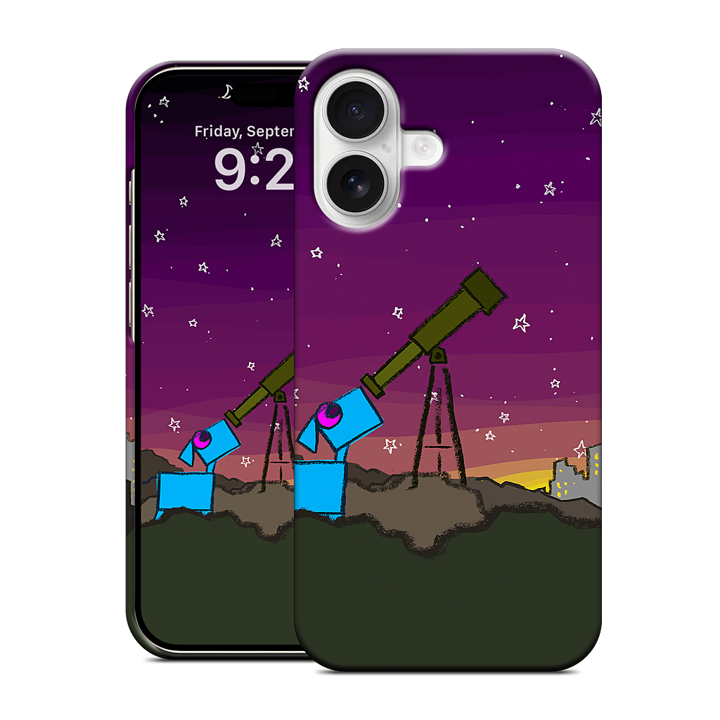 Space Dog Telescope iPhone Case