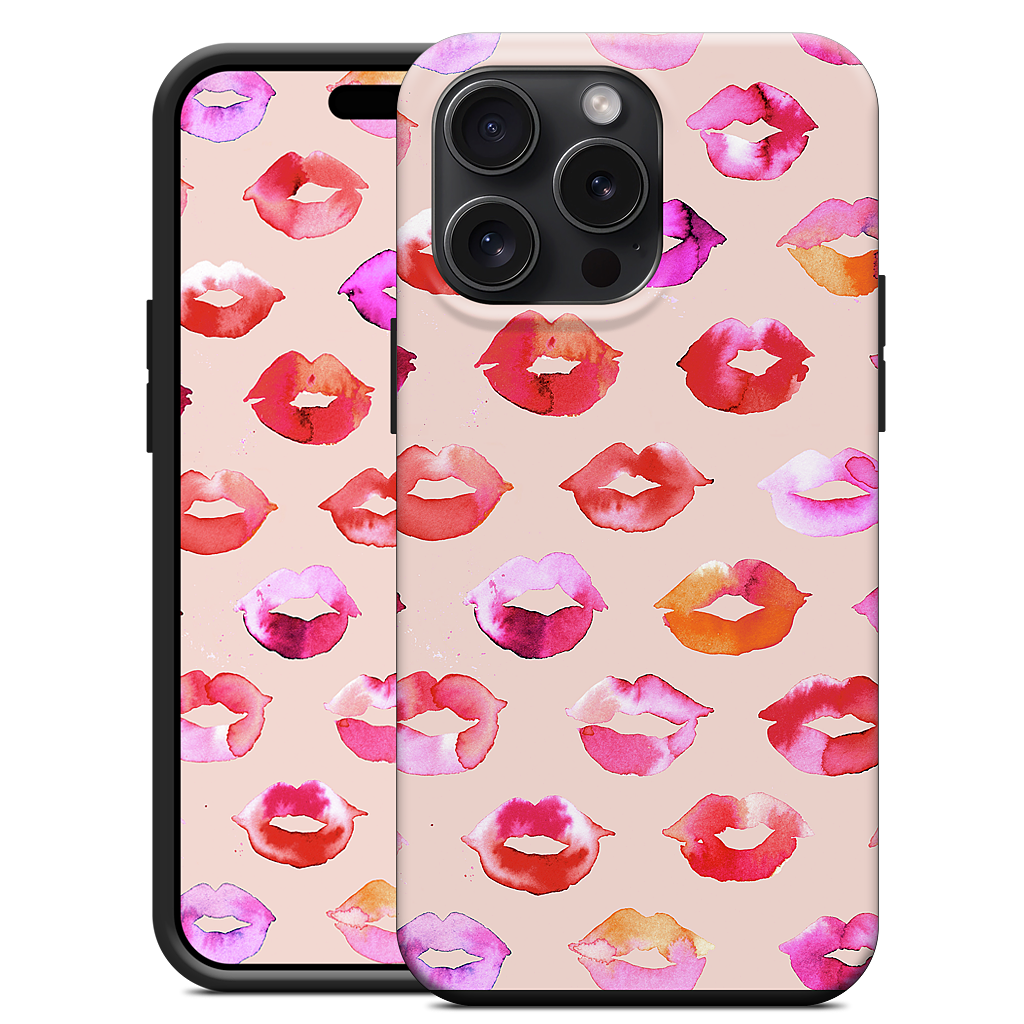 Sweet Coral Pink Lips iPhone Case