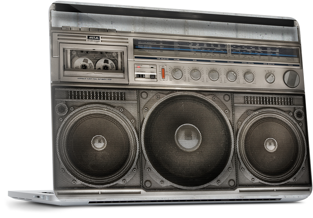 Boombox MacBook Skin