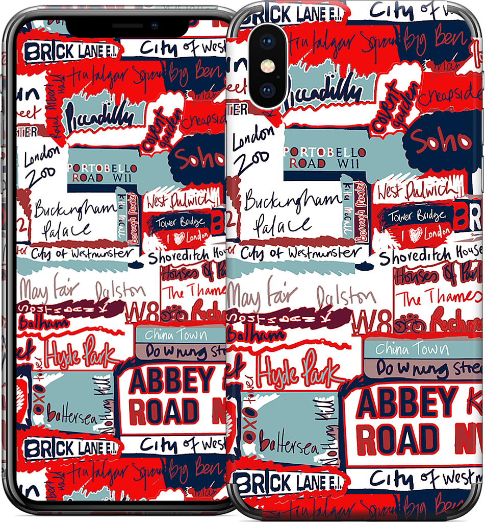 London Words iPhone Skin