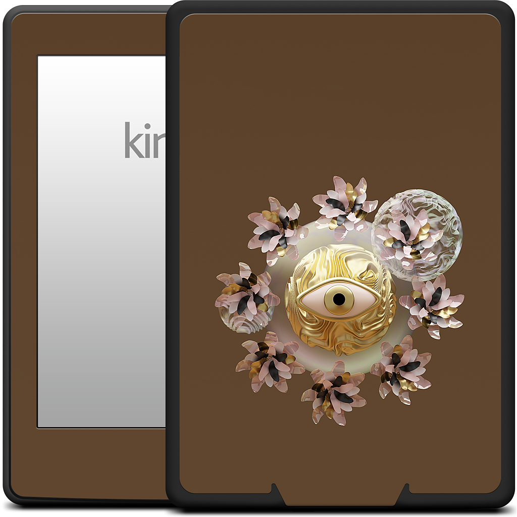 Golden Flowers Kindle Skin