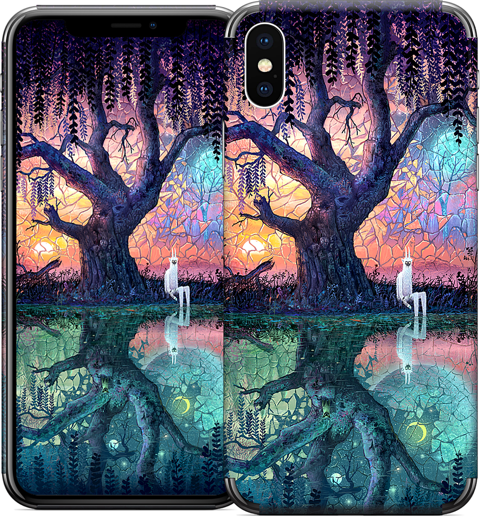 On the Banks of Broken Worlds iPhone Skin