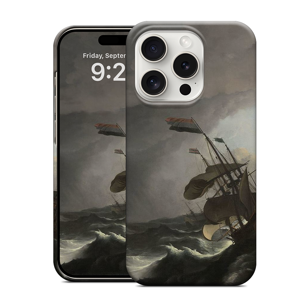 Warships During a Storm iPhone Case