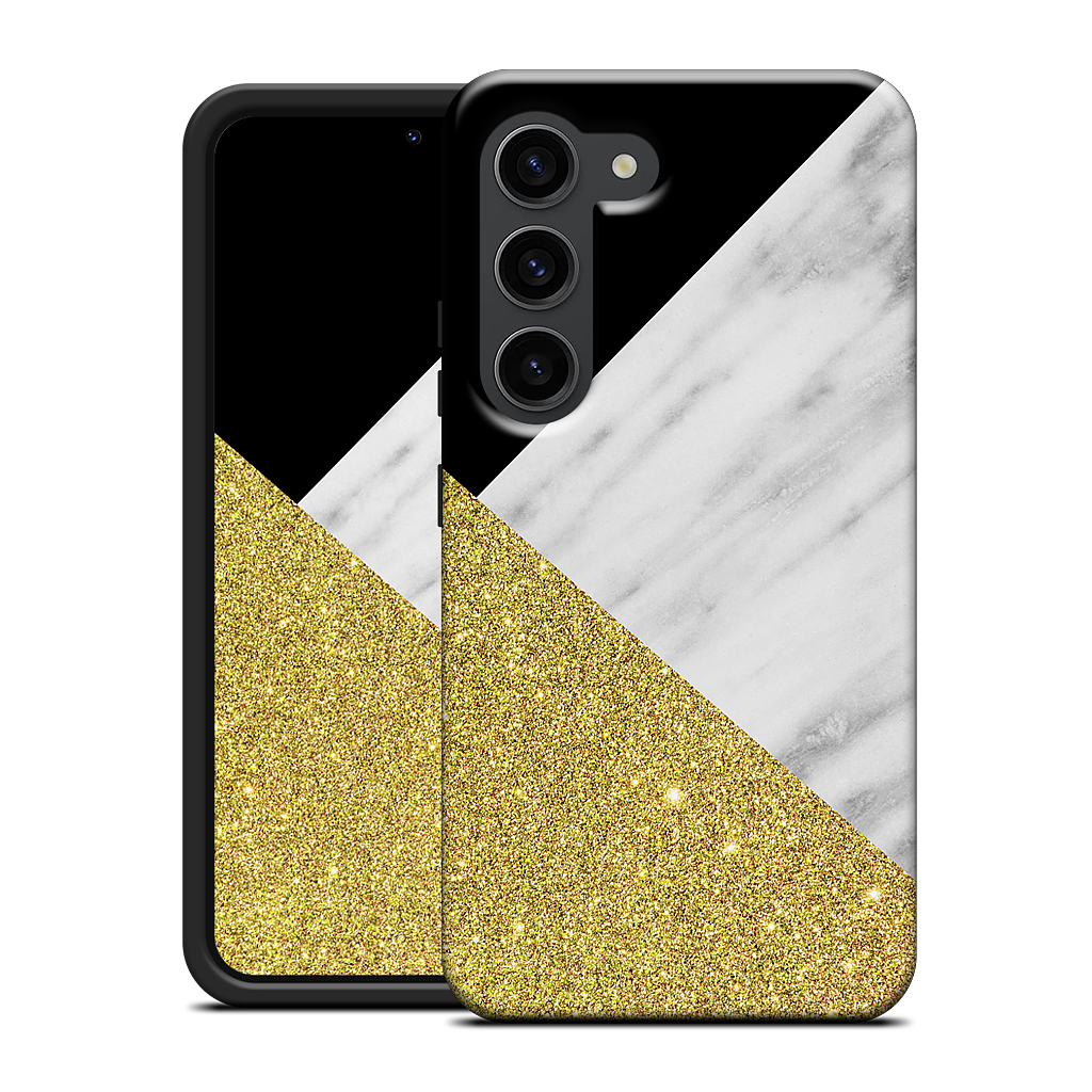 Gold and Real Italian Marble Collage Samsung Case