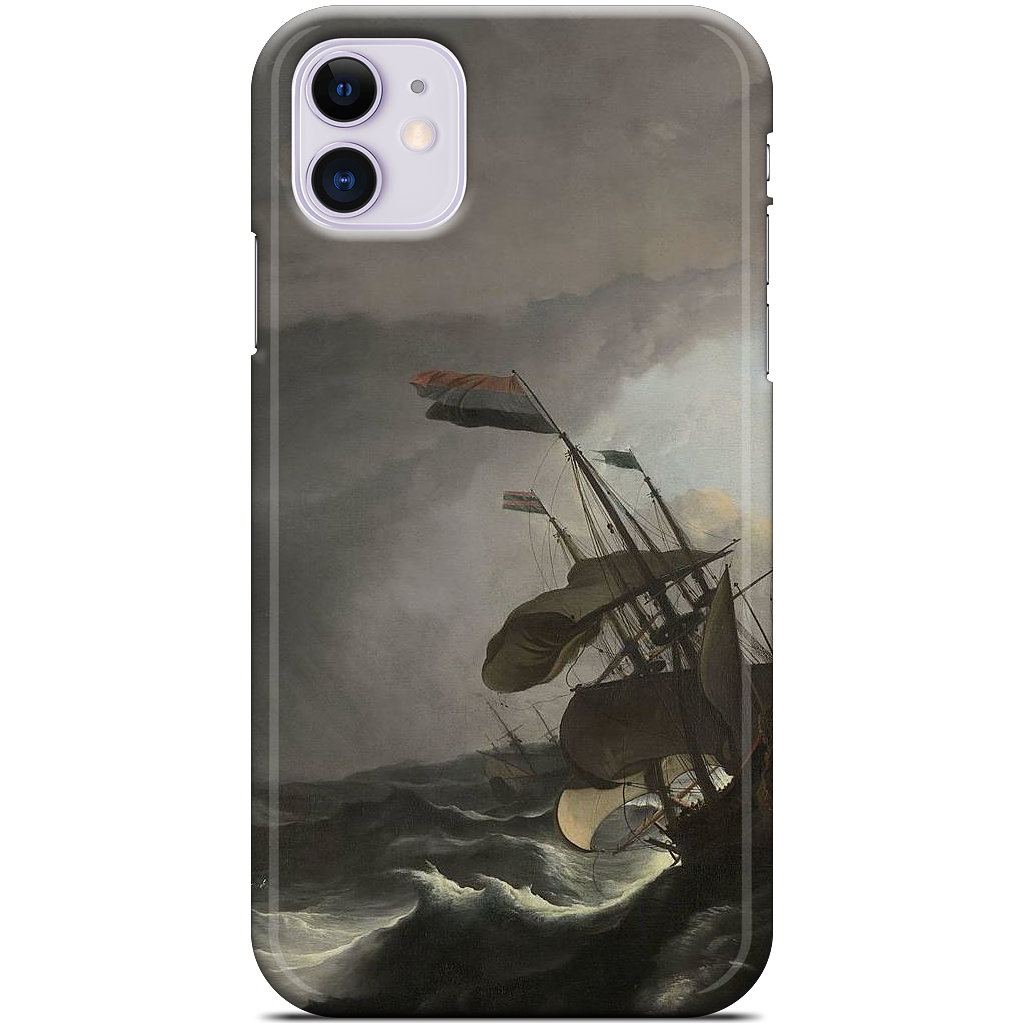 Warships During a Storm iPhone Case