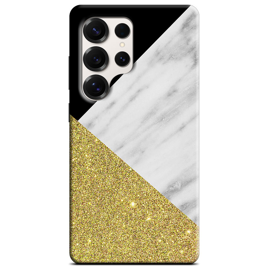 Gold and Real Italian Marble Collage Samsung Case