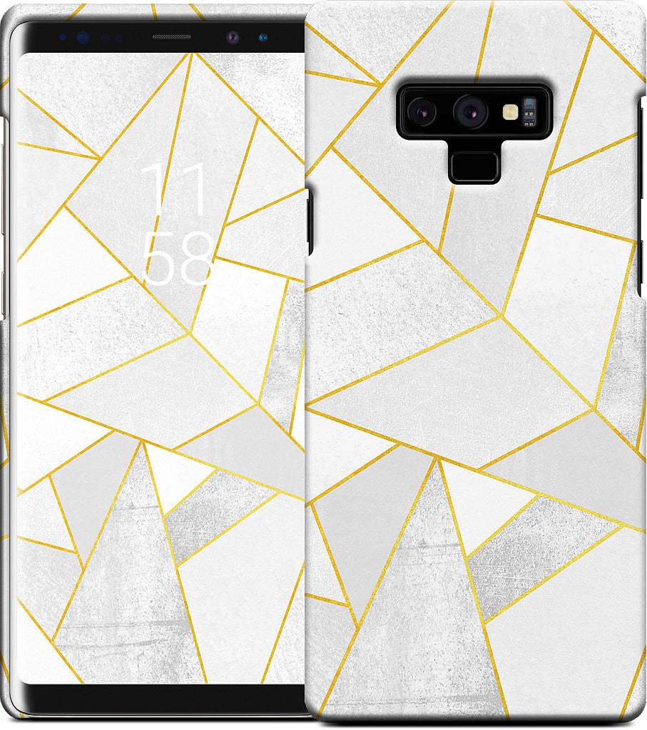 White Stone / Golden Lines Samsung Case