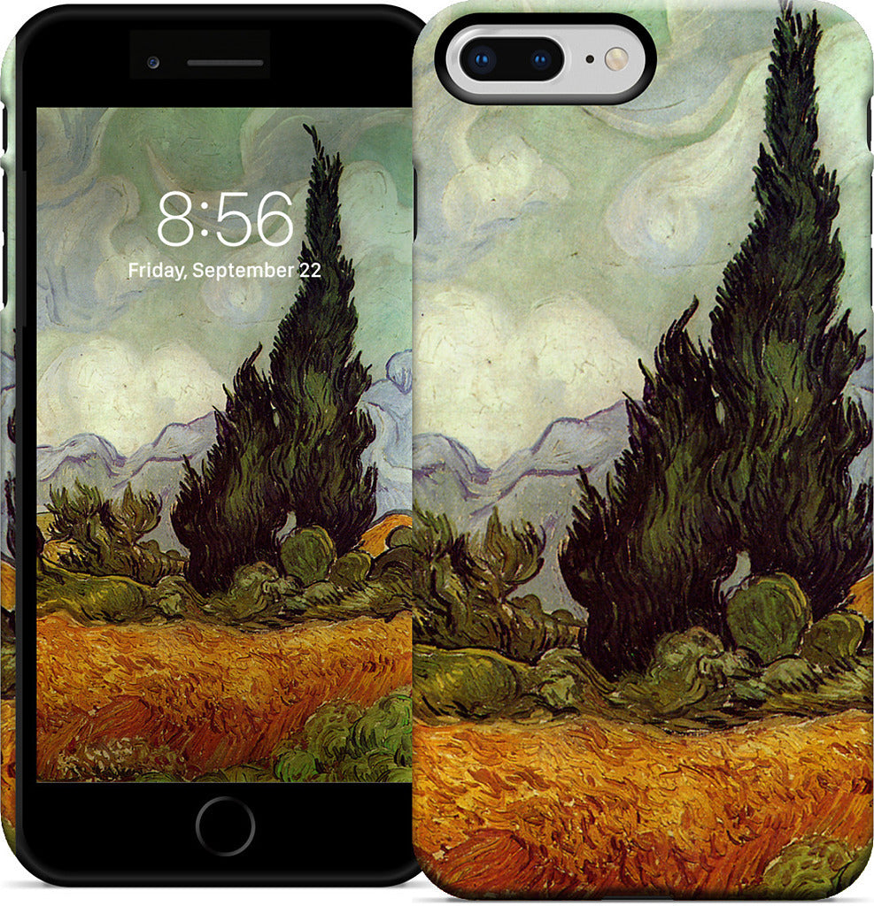 A Wheatfield with Cypresses iPhone Case