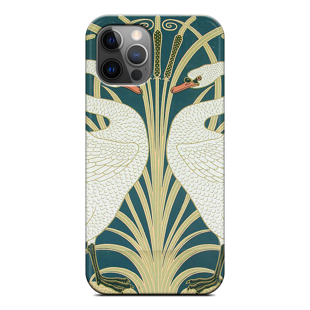 Swans and Irises iPhone Case
