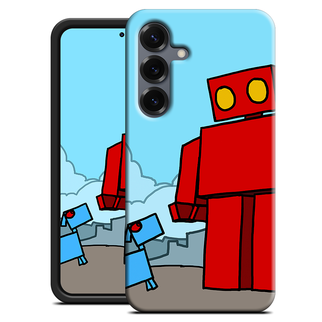 Red Robot Leaving The City Samsung Case