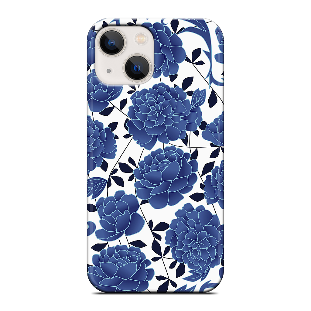 Blue flowers iPhone Case