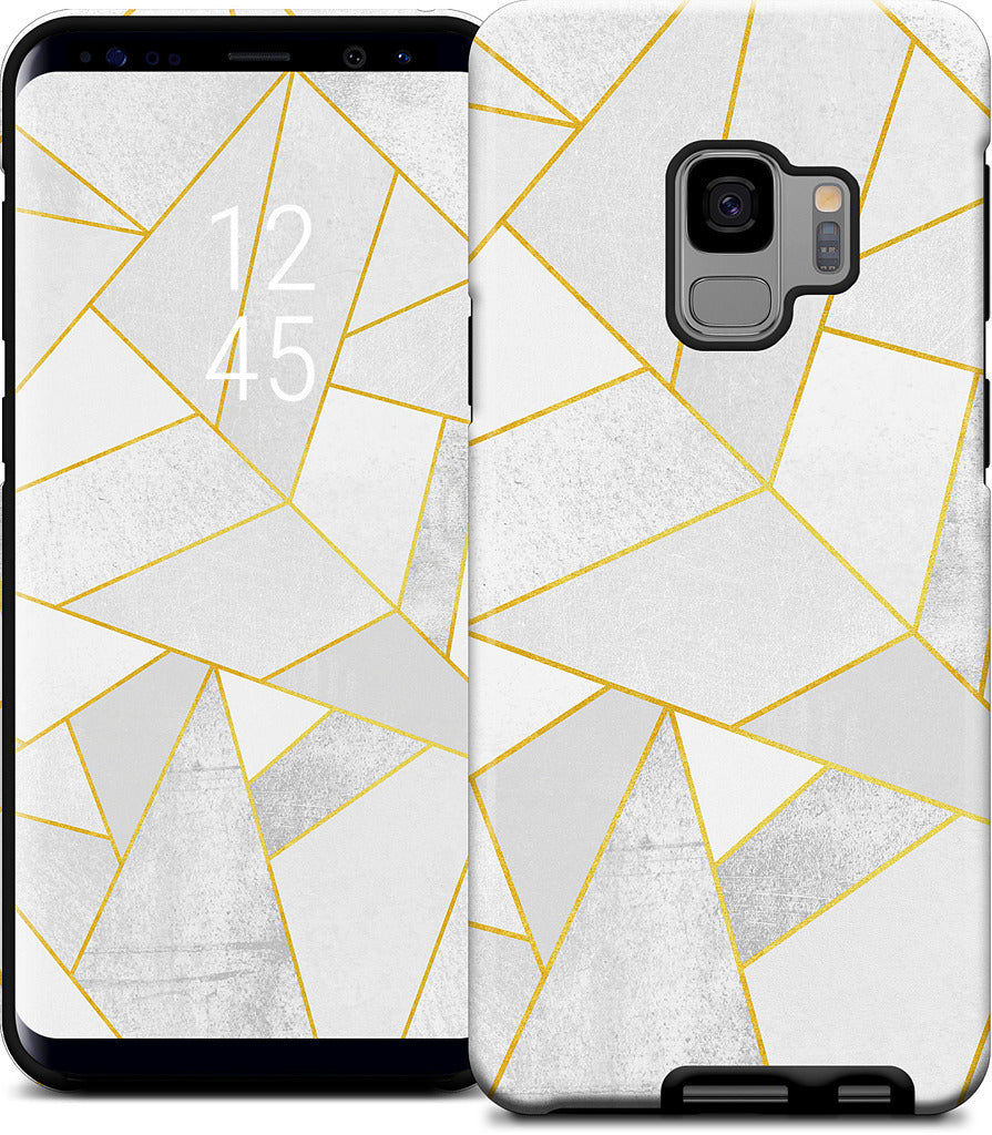 White Stone / Golden Lines Samsung Case