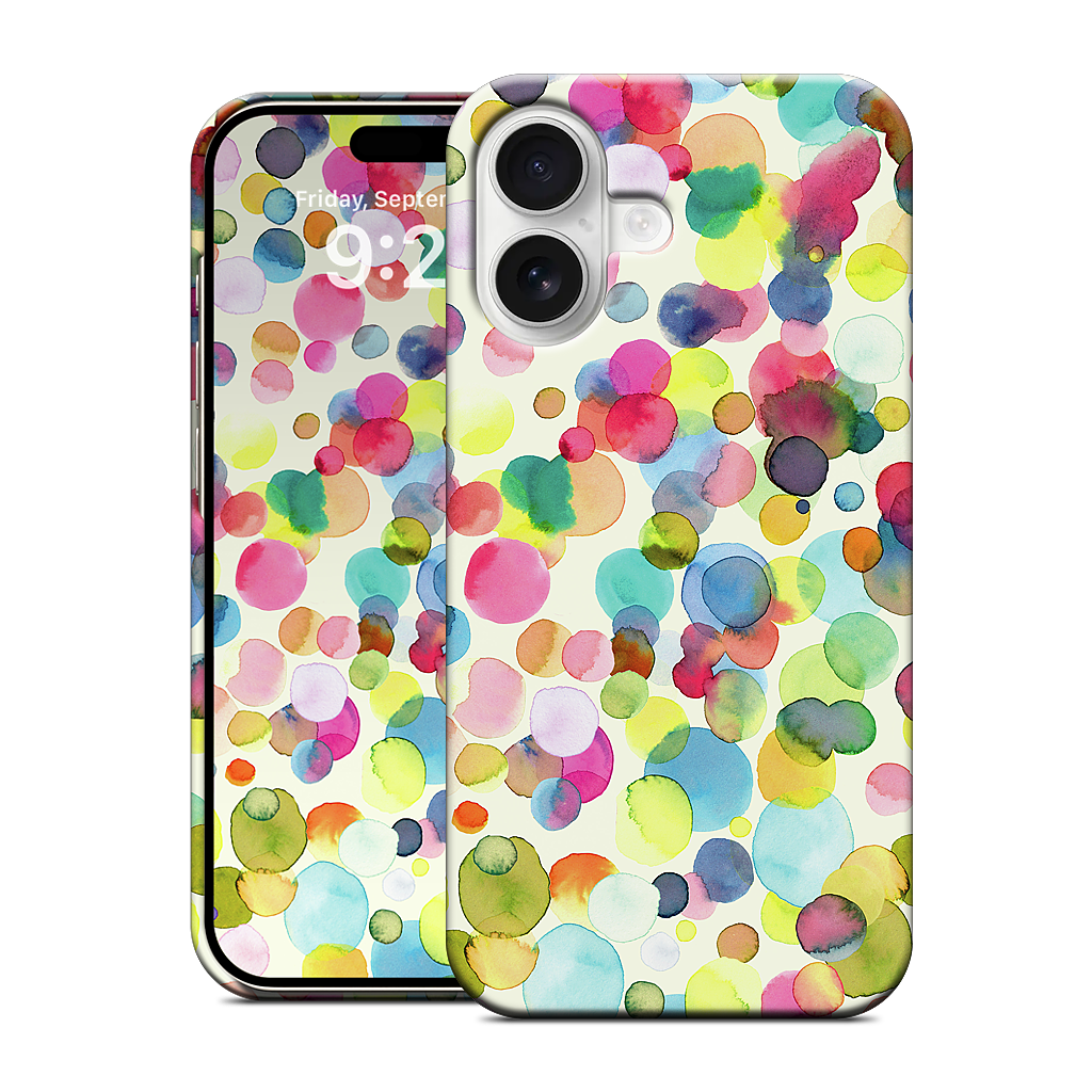Watercolor Colorful Drops iPhone Case