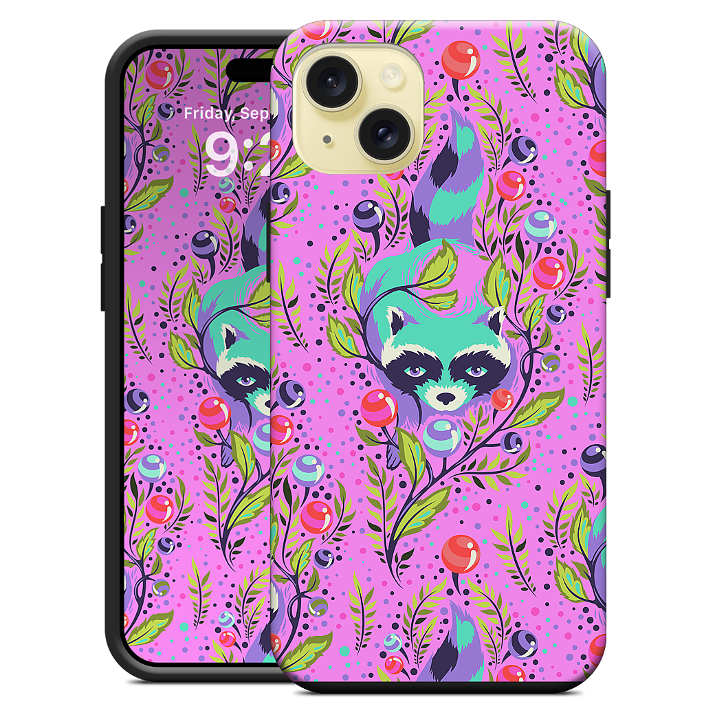 Raccoon Fuchsia iPhone Case