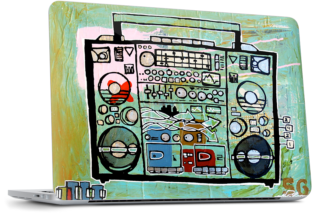 Ghetto Blaster MacBook Skin