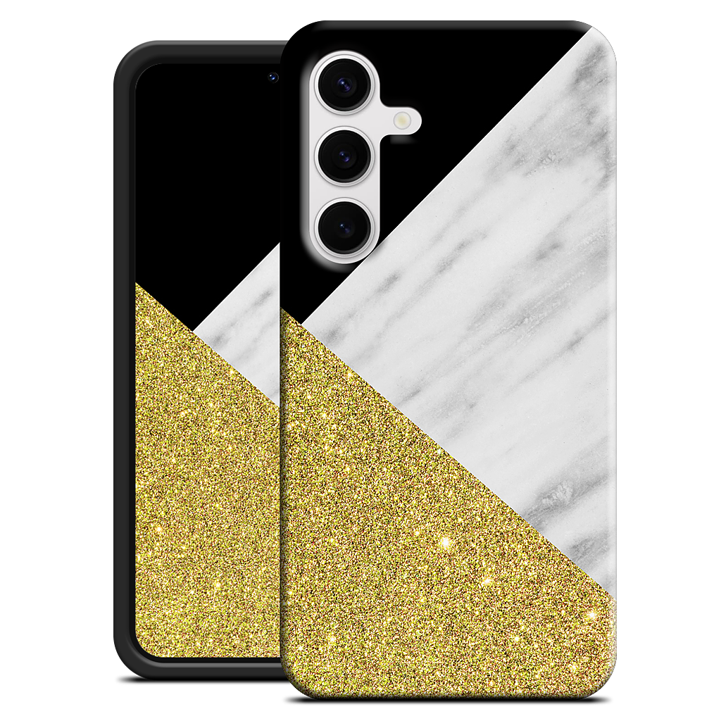 Gold and Real Italian Marble Collage Samsung Case