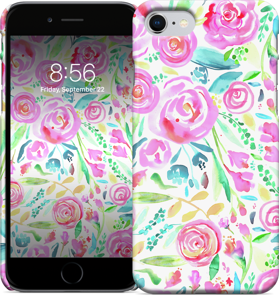 Sweet Floral Roses Pastel Bouquet iPhone Case